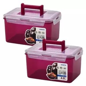 코멕스 뚜껑이 더 튼튼해진 김치통 마젠타 4.6L X 2개 (WFKBQHR)