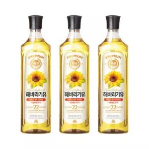 사조해표 해바라기유 900mL 3병