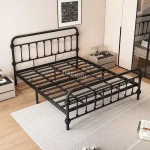 철제 침대 프레임 블랙 저상형 침대틀 매트리스 SS 철재 더블