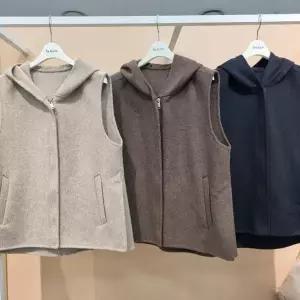 [라티움] HC34 25Fw 울 핸드메이드 옆트임 후드울 핸드메이드 조끼 T2554VT02 (S41914668)