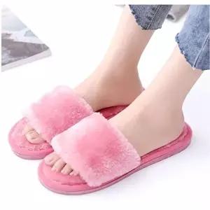 [엄지척]여성 겨울 폭신하고 따뜻한 데일리 패션슈즈 털슬리퍼