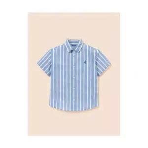 빈폴 키즈 스트라이프 반소매 셔츠 스카이 블루 (BI5465U02Q) 307829