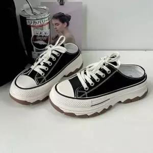 여성뮬 여성 2컬러 뮬 스니커즈 운동화 통굽 키높이 여자통굽