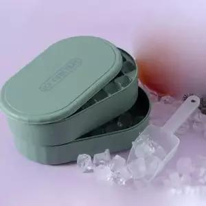 얼음트레이 2단 스푼 세트 얼음틀 실리콘 얼음 몰딩 WEC6EC8