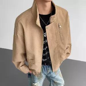 남성용 추동 도톰 가죽 항공 코트 따뜻한 재킷 점퍼 라이크 기모 차이나 원픽4