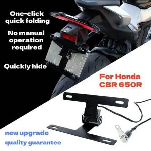 [호환품]라이센스 플레이트 프리미엄 조정 가능 버튼 스위치 혼다 호환 CBR 650R용 간편한 제어 브래킷 프