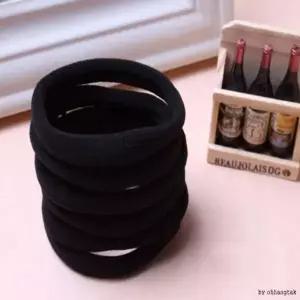 매듭없는 짱짱 머리끈 블랙 짱짱 검정 기본 머리끈