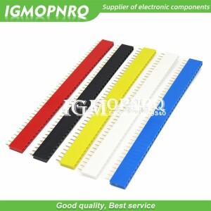 10PCS 2.54MM 피치 단일 행 여성 핀 소켓 빨간색 40P PCB 어머니 커넥터 ibuw For Arduino