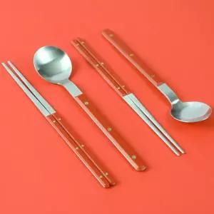 네오플램 스텐 304 레브 수저 2인 (숟가락+젓가락)