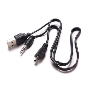 USB 2.0 표준 미니 소형 수-수 3.5mm AUX 오디오 잭 연결 어댑터 케이블  스피커 Mp3 MP4 플레이어용  5 핀