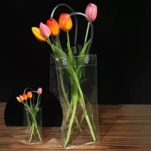 (옵션 1개)30cm 투명 젤리 쇼핑백 PVC 고급스러운투명가방 투명쇼핑백