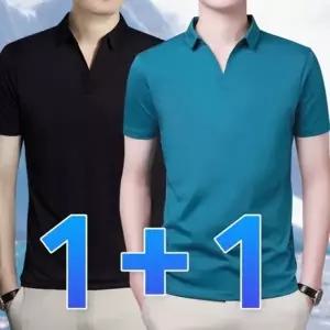 플러스 1 PK 오픈 카라티 남성 아이스 반팔