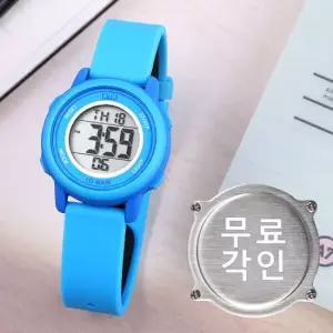 무료각인 큐앤큐 M208J-001Y 어린이 방수 아동우레탄시계 d
