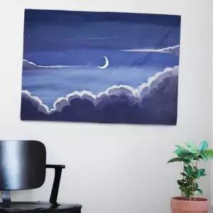 벽인테리어 패브릭포스터 포인트 가리개 커튼 초승 S WECA6FC