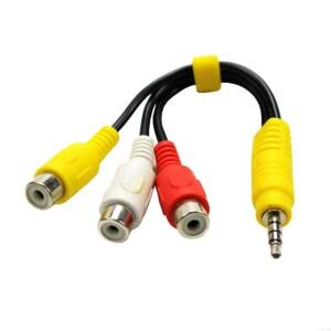 비디오 구성 요소 AV 어댑터 케이블 TCL TV 노트북 DVD용 레드 화이트 및 옐로우 암컷 3.5mm-잭 3 RCA