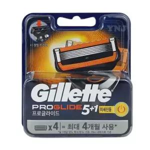 질레트 퓨전 프로글라이드 파워 면도날(4입)(정품)