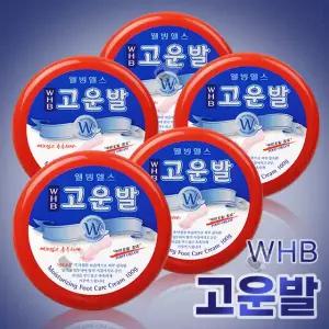 WHB 고운발 100g 5통 풋케어 풋크림 발각질 2136203 웰빙헬스 J