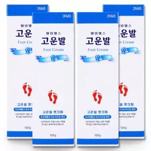 고운발 풋크림 120g 튜브형 4개 토코페롤 포도씨오일 함유 2138915 웰빙헬스 J