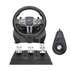 자기 페달과 시프터가 장착된 PXN V9 2세대 게이밍 레이싱 휠 270/900 듀얼 진동 드라이버 프리, PC, PS4, PS3, Xbox One, Series X/S 스위치용 Sim 자동차 드라이빙 PC 스티어링