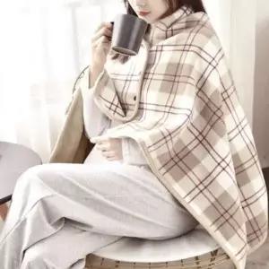 윈터온 똑딱이 망토 담요 100x140 연브라운