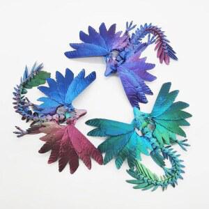 프린트 날개 동물 애완동물 책상 입상 피젯 바구니 생일 크리스탈 장식