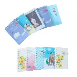 수첩 스프링 가로형 미니 포켓