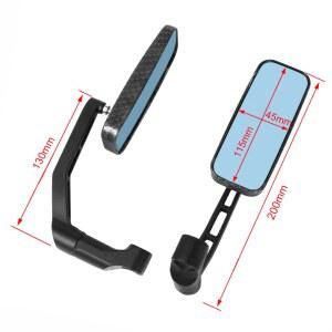 오토바이 바이크 보조 사각형 백미러 미러 알루미늄 사이드 튜닝 방지 2개 눈부심