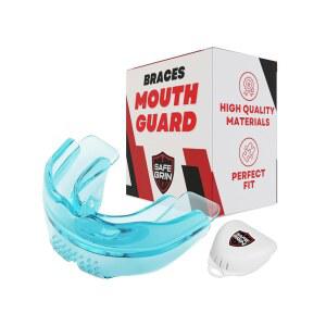 세이프그린 블루 교정기 야구 라크로스, 실리콘 교정기용 - 마우스 프리미엄 스포츠용 치아 적합 하키, 상하 및 가드 보호 청소년 축구,