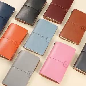 빈티지 스타일 가죽 수첩 볼펜 세트