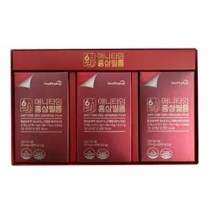 헬씨허그 애니타임 홍삼필름 6년근 면역력 진세노사이드 4.2mg 선물세트 60매, 1개