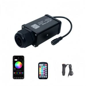 미니 소형 호환 12W 사운드 활성화 광섬유 광원 RGBW 라이트 박스 엔진 디바이저 앱/리모컨 음악 센서 반짝