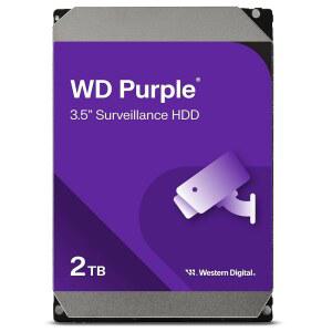 Western Digital 2TB WD 퍼플 감시 내장 하드 드라이브 HDD - SATA 6Gb/s, 64MB 캐시, 3.5인치 WD23PURZ