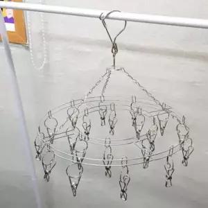 원형 스텐 15P 모빌형 빨래집게 걸이형 빨래건조대 (WFHCJNX)