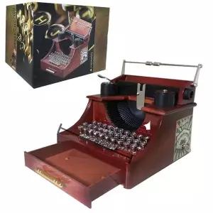 빈티지 XTO327S8 엔틱 타자기양 태엽 보석함 오르골