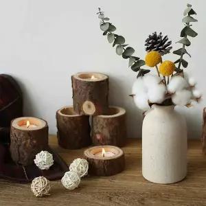 통원목 FYC907E6 우드 티라이트 캔들홀더 캔들용품 촛대