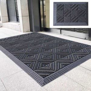 대형 실외 발판 빌딩 75x120cm 야외 웨이브매트 건물 방수 0 9x5m 브러시