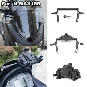 오토바이 액세서리 휴대 전화 GPS 홀더 스탠드 네비게이션 브래킷 YAMAHA N-MAX155 NMAX 155 -24 용 앞 유리 장착