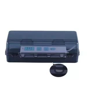 멀티탭 야외 방수덮개 카페 커버 그레이 반투명 소켓