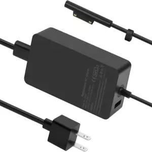 Surface Charger Microsoft Pro 3 /4 /5 /6 /7용 44W 전원 공급 어댑터 노트북 Book Go 6.2피트 코드 포함