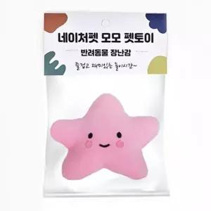 ( )강아지 별모양 완성형 삑삑이 핑크 1P 놀이 장난감 토이 터그