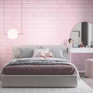 폼블럭 블럭아이 10mmX1mX2.5m 핑크 단열벽지 시트지