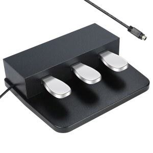 전기 피아노 키보드, 소프트 & 소스테누토 및 댐퍼 서스테인 페달용 휴대용 3페달 유닛, 야마하 P85 P95 P48 P105 P115 디지털 키보드(블랙)와 호환되는 미끄럼 방지 보드