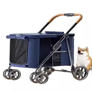 회색 강아지 유모차 휴대용 bello 경량 벨로 LD07M