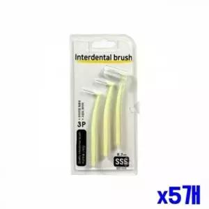 WL 고강도 와이어 치간칫솔L형 3P 0.7mm 아이보리 x5개
