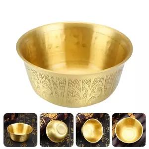 싱잉볼 물 티베트어 그릇 명상 구리 사원 신 거룩한 황동 제단 요가재떨이 오래된 교회