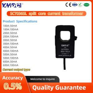 YHDC SCT036SL 100A/200A/300A/400A/500A/600A 0.333V/1V/3V/5V 정확도 1% 형 전류 센서 AC 변압기