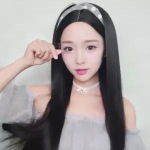 [룽스]자연스러운 연출 통가발 포니테일 생머리 스타일