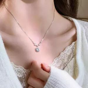 [라일리쥬얼리] Rly 여성 러블리 루미에르 드롭 네크리스 큐빅목걸이