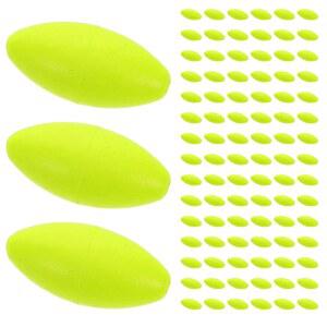 ELAYARD 낚시용 플로트 비즈 100개 고부력 폼제 원형 바이트 인디케이터 선명도 시인성 후레쉬와 솔트워터 사용 가능 낚시 도구