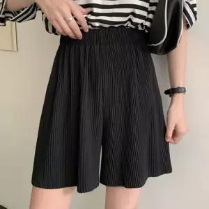 여성 핀턱 플리츠 하프팬츠 여름 주름 와이드 반바지 데일리반바지